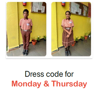 Monday to Thursday- dress code